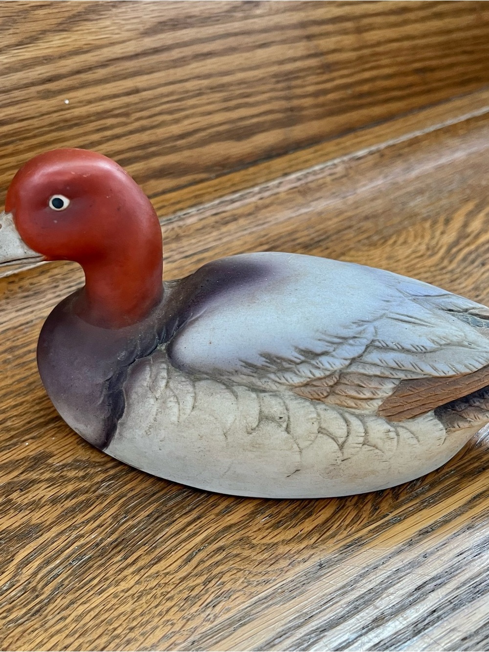 Vintage Canvasback By Andrea Sadek Duck Decoy Decorative Plaster Solid Body 1983
